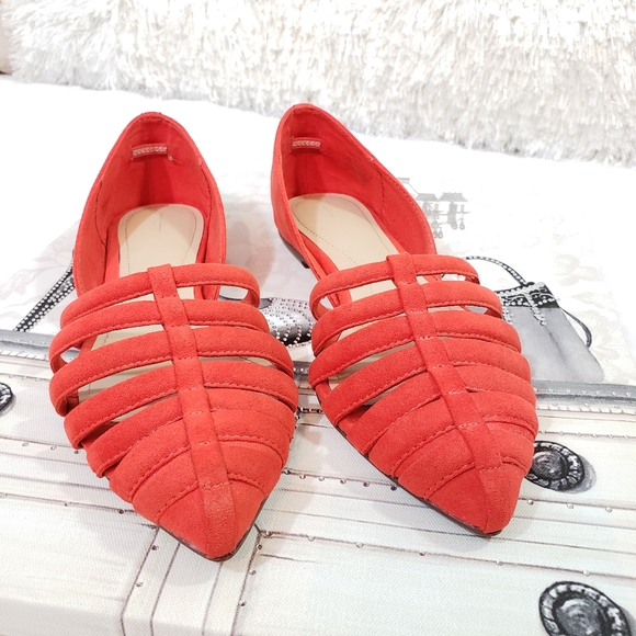 Zara D'Orsay Faux Suede Flats - Picture 6 of 8